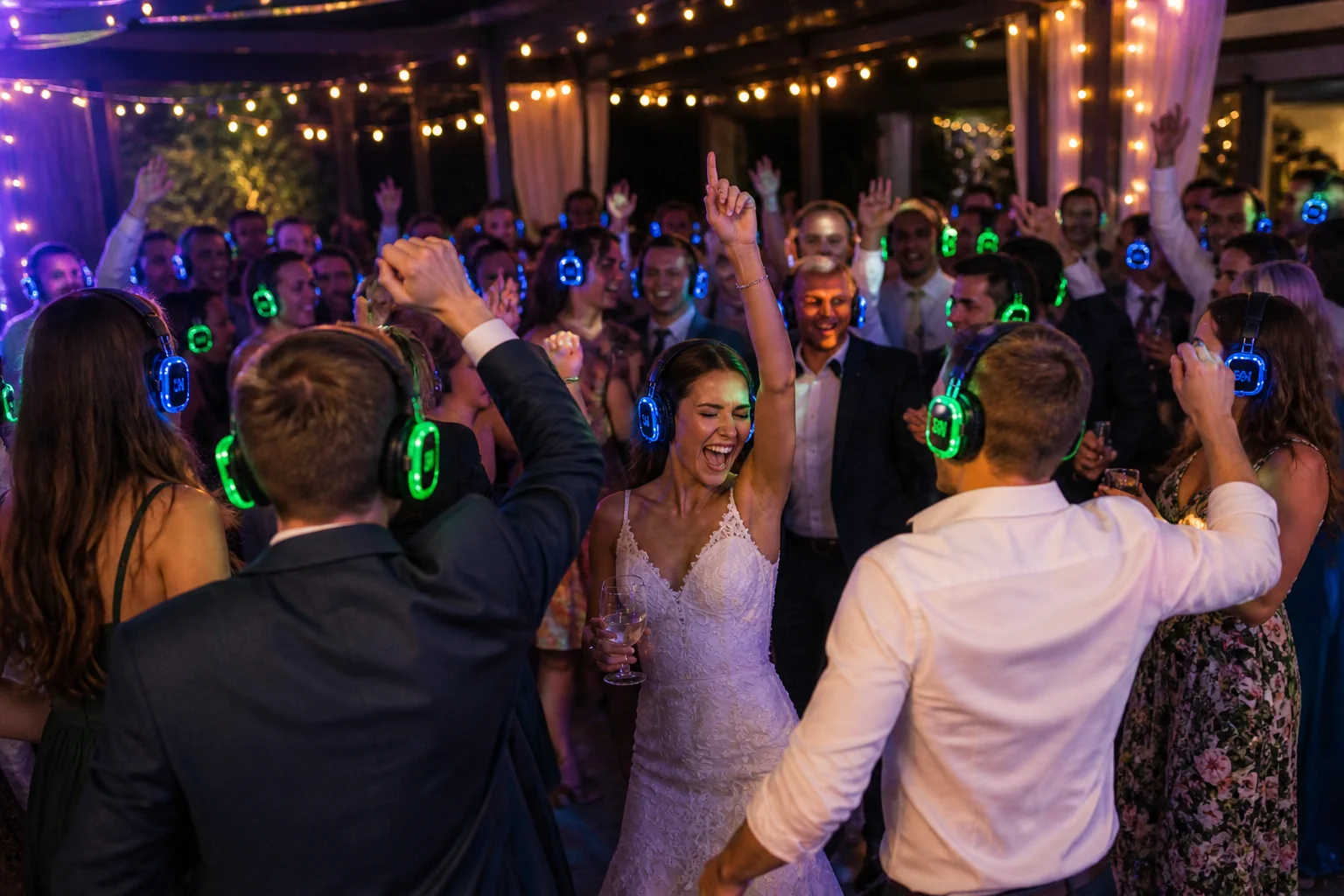 Private Feier mit Silent Disco Kopfhoerern